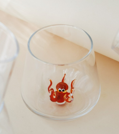 Octopus Glass Water Cup